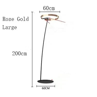 Lampadaire LED Italien pour un intérieur élégant | Marco Lucetti B 60cm or rose / Lumière tricolore