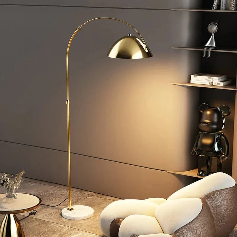 Lampadaire LED minimalist en marbre et métal | Marco Lucetti
