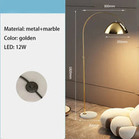 Lampadaire LED minimalist en marbre et métal | Marco Lucetti Or / 3 modifiables