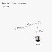 Lampadaire LED Minimaliste en Métal à Bras Long | Marco Lucetti