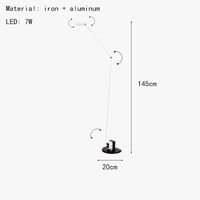 Lampadaire LED Minimaliste en Métal à Bras Long | Marco Lucetti