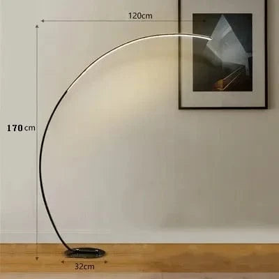 Lampadaire LED Minimaliste Moderne | Marco Lucetti Cadre noir / Lumière chaude 3000k