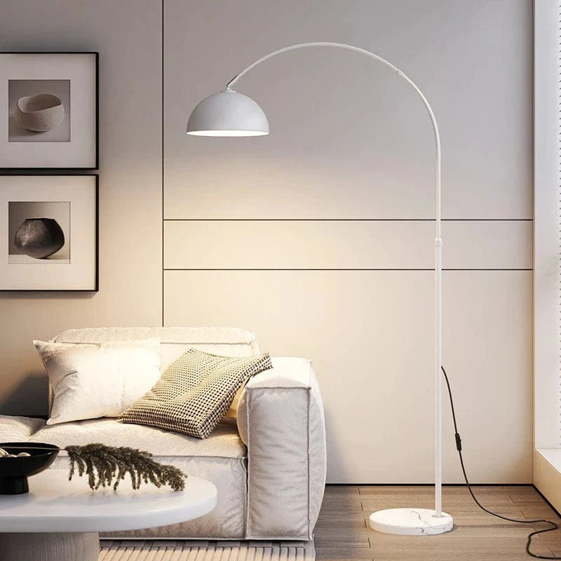 Lampadaire LED Moderne Base en Marbre Métal Debout - Lumière pour Chambre ou Salon | Marco Lucetti