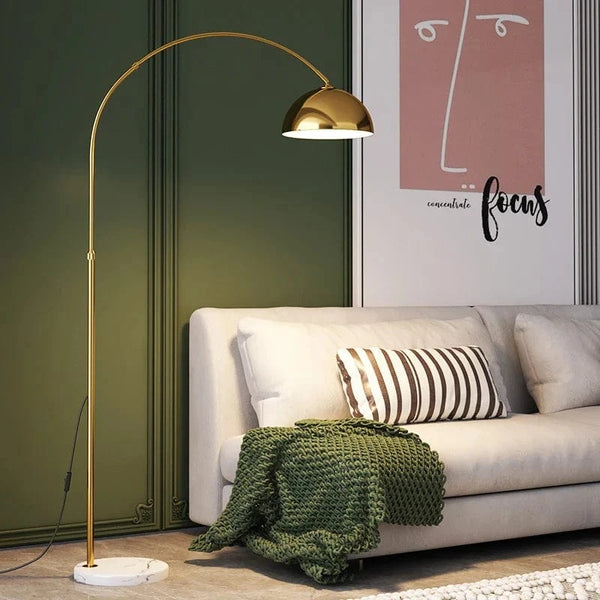 Lampadaire LED Moderne Base en Marbre Métal Debout - Lumière pour Chambre ou Salon | Marco Lucetti
