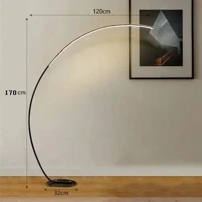 Lampadaire LED Moderne Noir et Blanc | Art Luminaire Maison Intérieur  | Marco Lucetti Cadre noir / Télécommande RVB