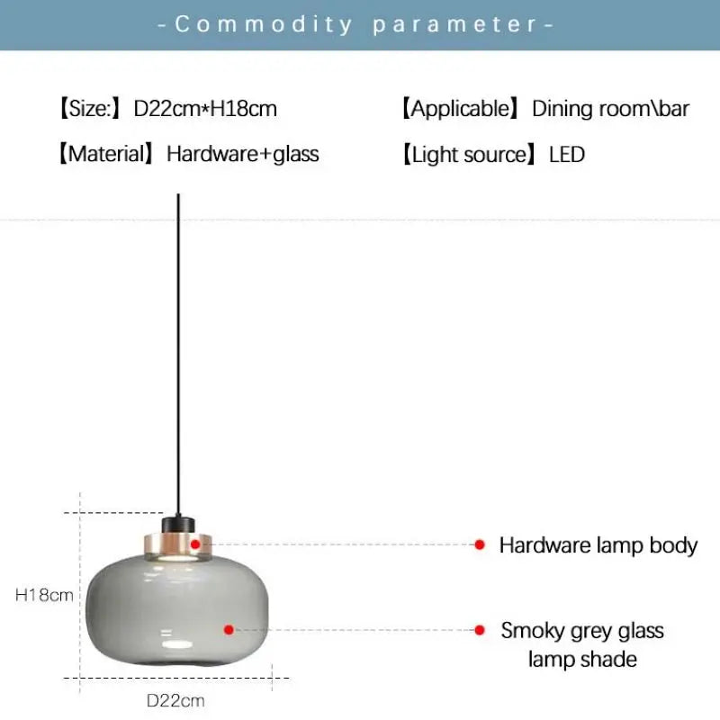 Suspension LED nordique contemporaine.