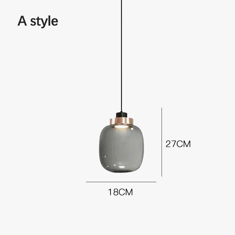 Suspension LED nordique contemporaine.
