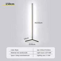 Lampadaire LED Moderne pour Salon et Salle à Manger | Marco Lucetti A150cm / Gradation continue (RC)