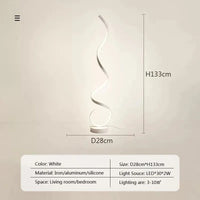 Lampadaire LED moderne trendy | Marco Lucetti Blanc / Prise américaine / Blanc froid - Pas de RC