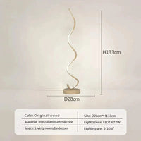 Lampadaire LED moderne trendy | Marco Lucetti Bois / Prise américaine / Blanc froid - Pas de RC