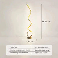 Lampadaire LED moderne trendy | Marco Lucetti Or / Prise américaine / Blanc froid - Pas de RC