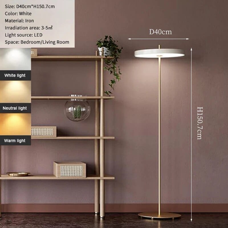 Lampadaire LED Nordik - Éclairage Intérieur Personnalisé | Marco Lucetti B Blanc / Blanc froid