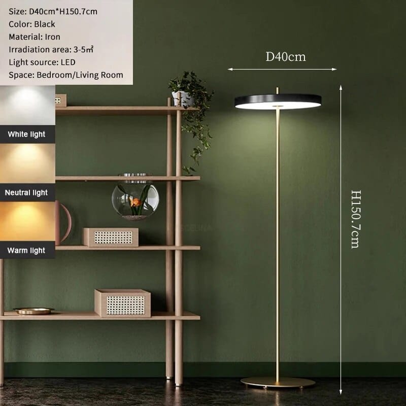 Lampadaire LED Nordik - Éclairage Intérieur Personnalisé | Marco Lucetti B Noir / Blanc froid