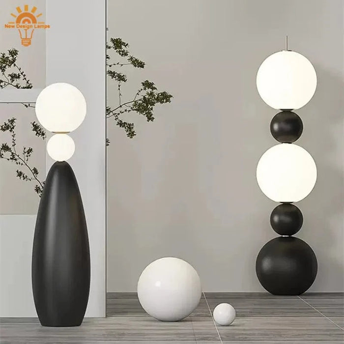 Lampadaire LED nordique - Gourde éclairage : design italien pour support canapé décoratif | Marco Lucetti B-type 1 / 3 températures de couleur / Prise UE