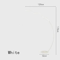 Lampadaire LED Ondulé avec Télécommande | Marco Lucetti Blanc / Lumière chaude, pas de télécommande