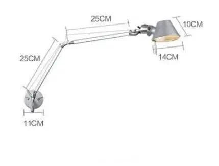 Lampadaire LED rétro design nordique pour hôtel et bureau | Marco Lucetti Applique Argent S