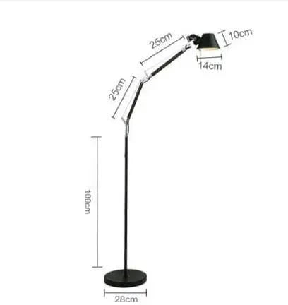 Lampadaire LED rétro design nordique pour hôtel et bureau | Marco Lucetti Lampadaire Noir S