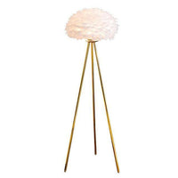 Lampadaire LED Romance Plumes | Marco Lucetti Blanc et doré