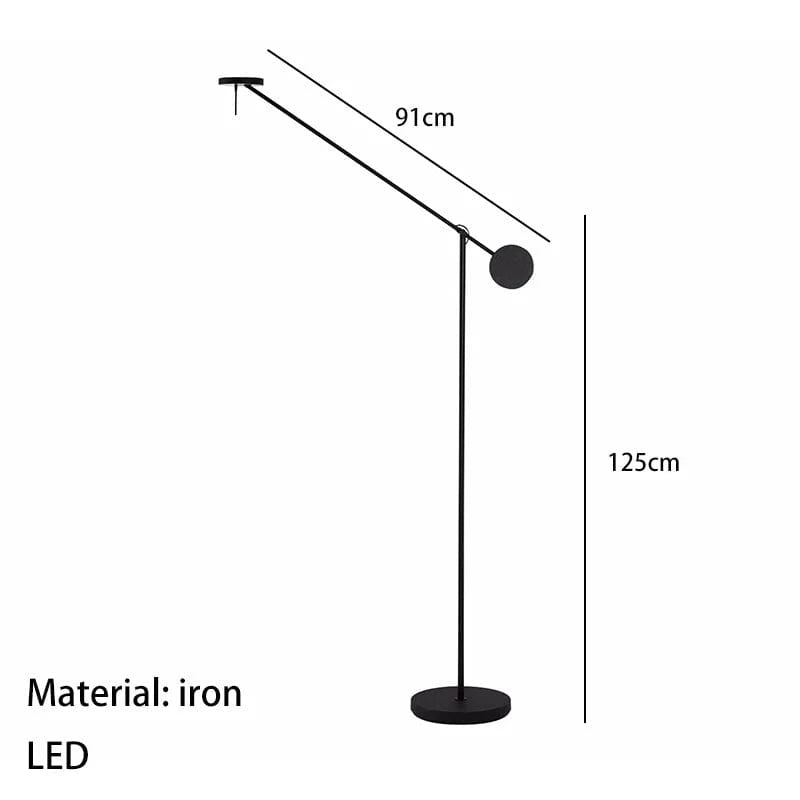 Lampadaire LED Rotatif Minimaliste pour Lecture | Marco Lucetti H / Lumière chaude
