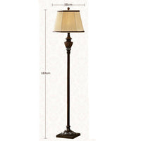 Lampadaire LED Rustique en Bois et Tissu | Marco Lucetti