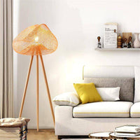 Lampadaire LED Scandinave en Bambou Tripode | Marco Lucetti