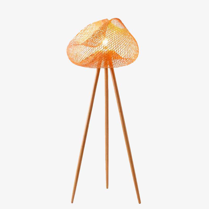 Lampadaire LED Scandinave en Bambou Tripode | Marco Lucetti