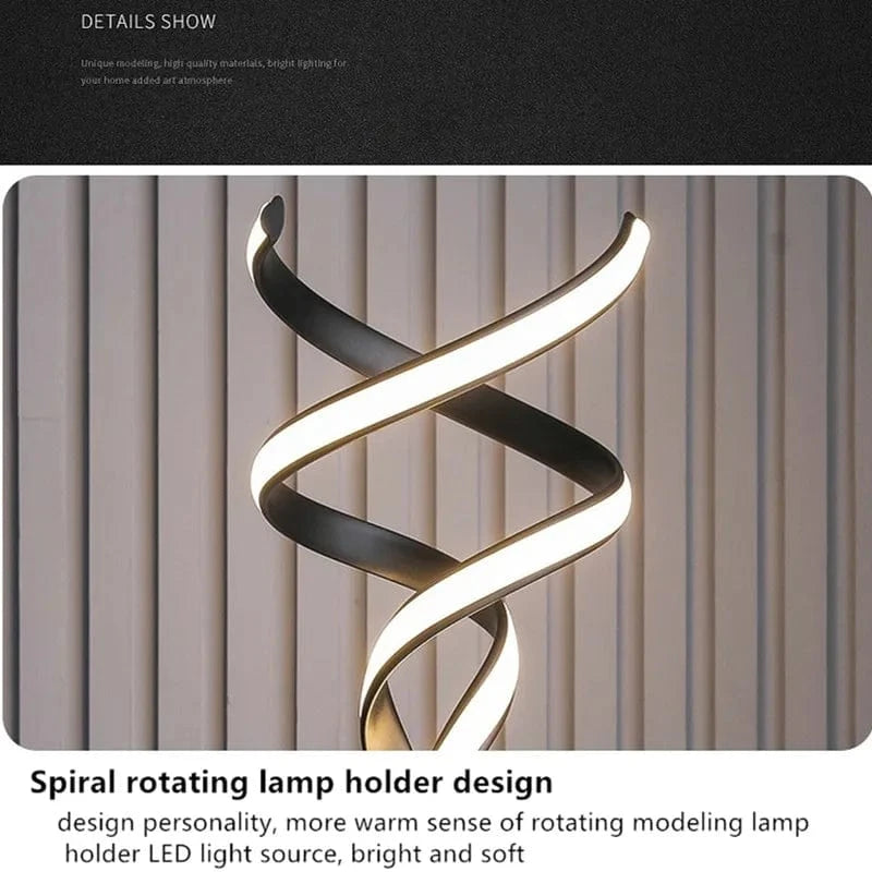 Lampadaire LED Spirale Luxe Double Télécommande | Marco Lucetti