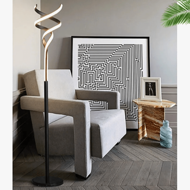 Lampadaire LED Spirale Luxe Double Télécommande | Marco Lucetti