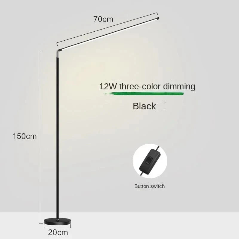 Lampadaire LED Super lumineux - Lampe de lecture Minimaliste | Marco Lucetti 70cm 3 lumières de couleur