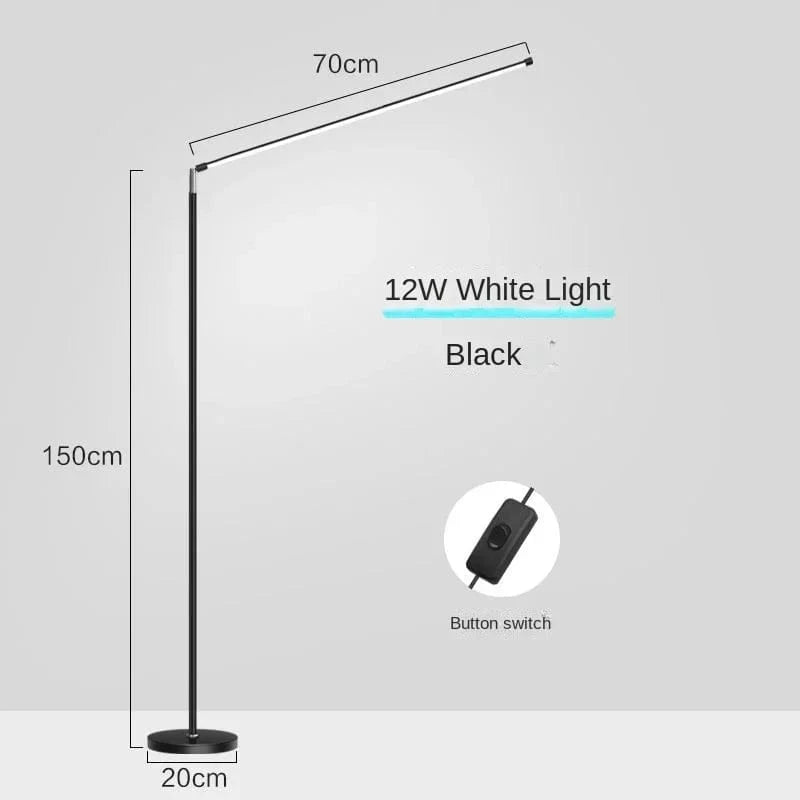 Lampadaire LED Super lumineux - Lampe de lecture Minimaliste | Marco Lucetti Lumières blanches de 70 cm