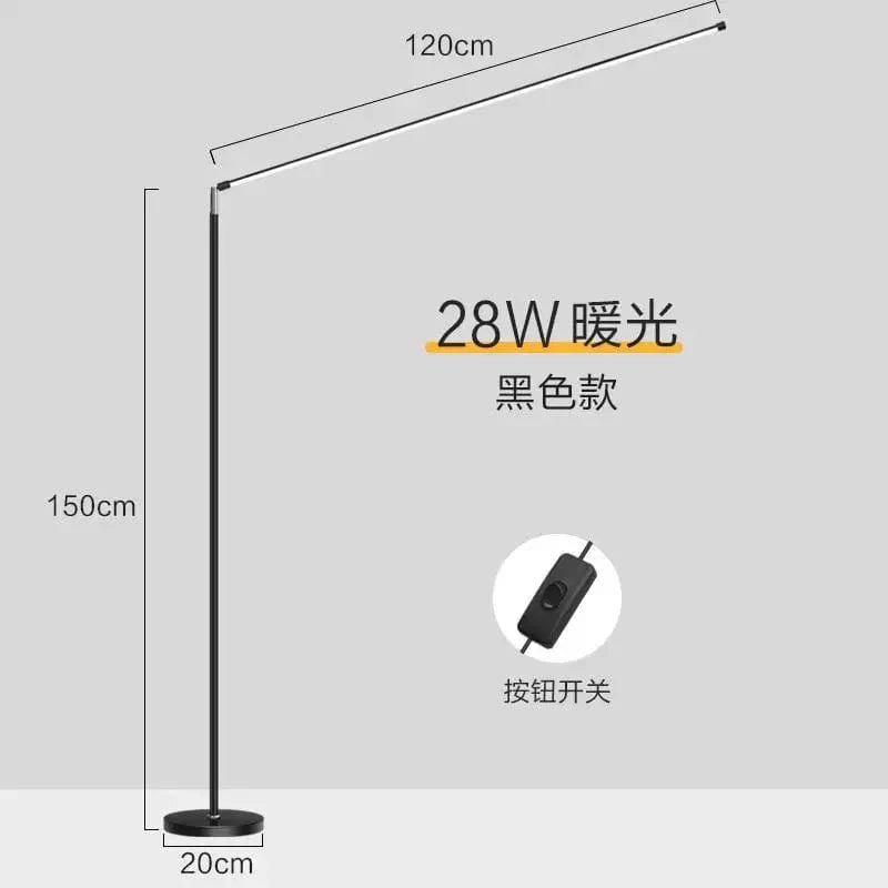 Lampadaire LED Super lumineux - Lampe de lecture Minimaliste | Marco Lucetti Lumières chaudes de 120 cm
