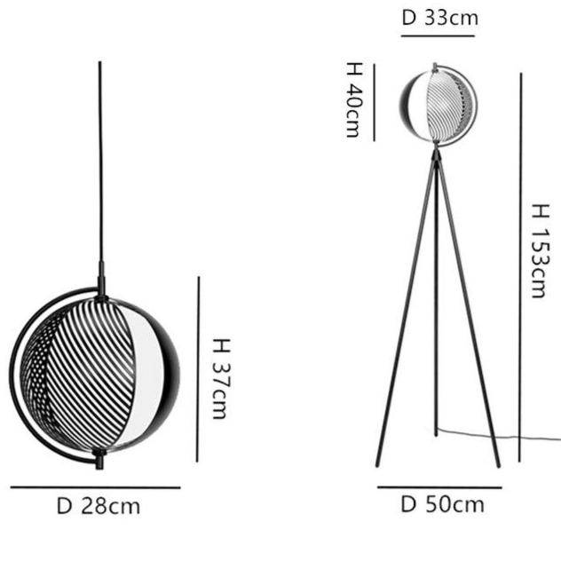 Lampadaire LED Swedish Black Tripod | Marco Lucetti