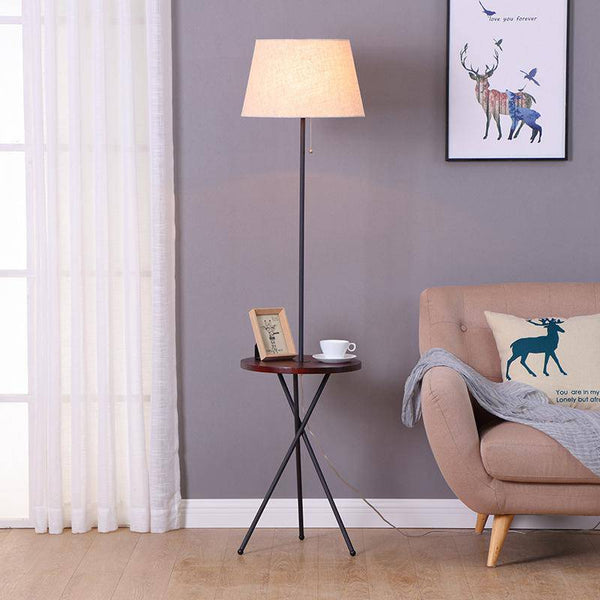 Lampadaire LED Table - Tissu Coffee | Marco Lucetti