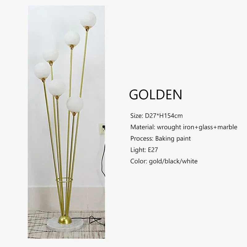 Lampadaire LED Trapézium Moderne Minimalist | Marco Lucetti Doré / Lumière neutre