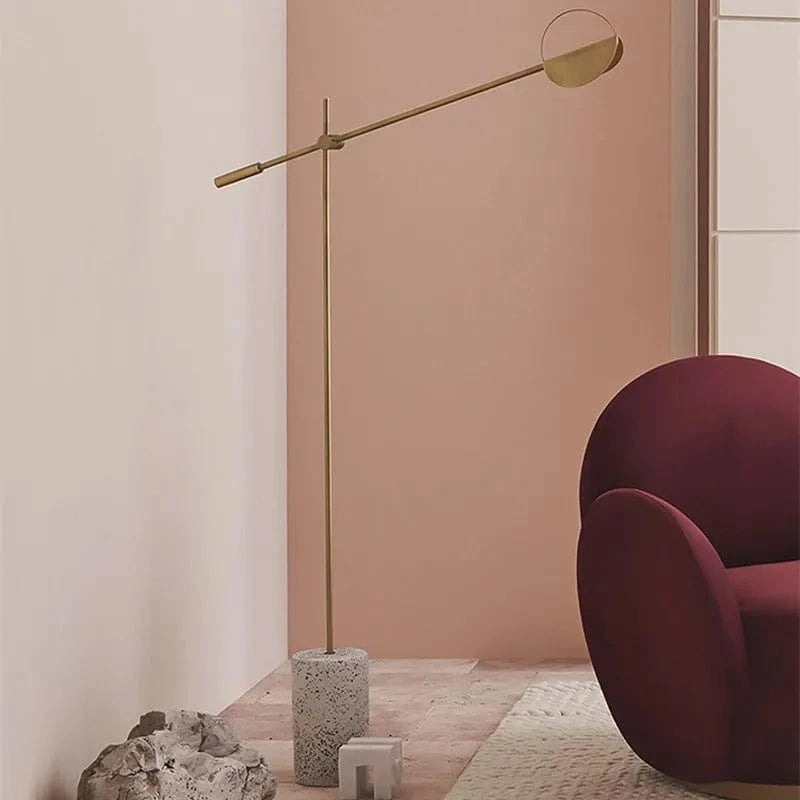 Lampadaire LED Vintage Nordique en Fer Forgé et Marbre - Luminance Scandinave | Marco Lucetti