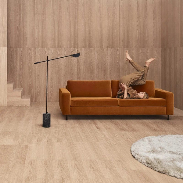 Lampadaire LED Vintage Nordique en Fer Forgé et Marbre - Luminance Scandinave | Marco Lucetti