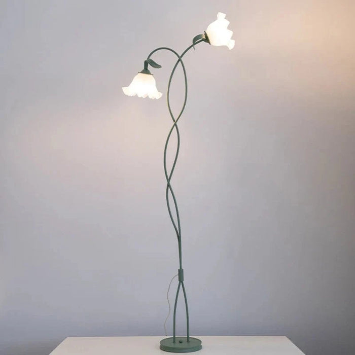 Lampadaire LED Vintage Style Blossom Green Glass Shape appliques de chambre | Marco Lucetti