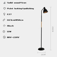 Lampadaire Loft Noir. | Marco Lucetti D23cmH150cm Noir / Prise britannique / Blanc naturel 4000K