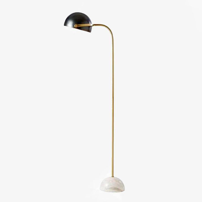 Lampadaire Luxe : Abat-Jour Noir, Base Marbre | Marco Lucetti
