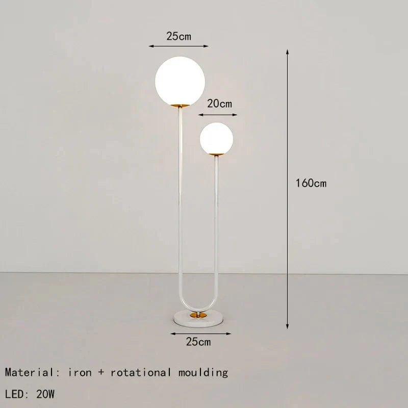 Lampadaire métallique avec gradation variable sophistiquée | Marco Lucetti Métal blanc / 3 modifiables