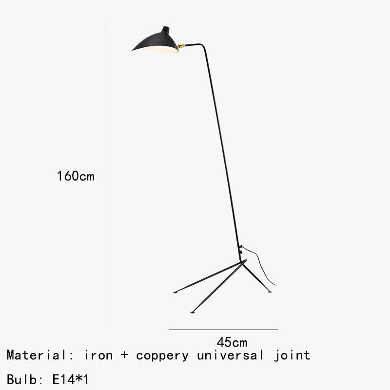 Lampadaire Minimaliste en Métal avec Abat-jour Rotatif  Rapidité Design | Marco Lucetti
