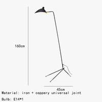 Lampadaire Minimaliste en Métal avec Abat-jour Rotatif  Rapidité Design | Marco Lucetti