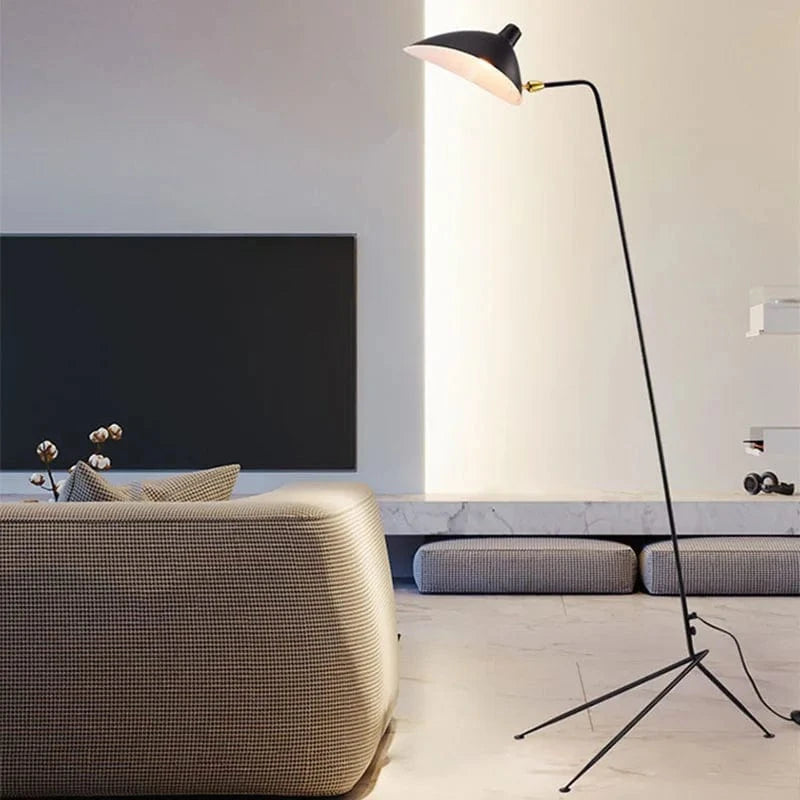 Lampadaire Minimaliste en Métal avec Abat-jour Rotatif  Rapidité Design | Marco Lucetti