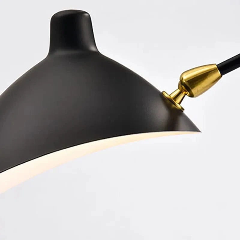 Lampadaire minimaliste en métal noir avec abat-jour rotatif | Marco Lucetti