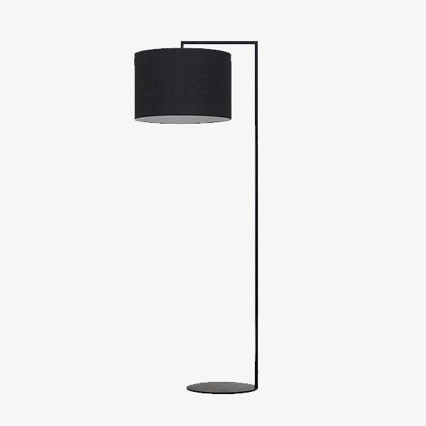 Lampadaire Atmosphere avec abat-jour en tissu arrondi