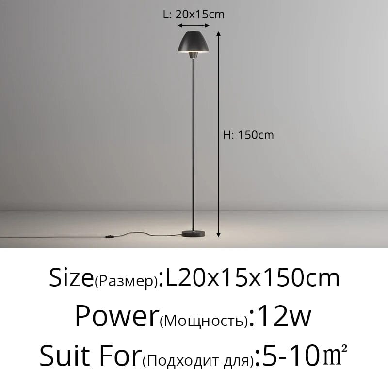 Lampadaire moderne en fer forgé sur pied avancé - Élégance contemporaine | Marco Lucetti