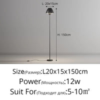 Lampadaire moderne en fer forgé sur pied avancé - Élégance contemporaine | Marco Lucetti