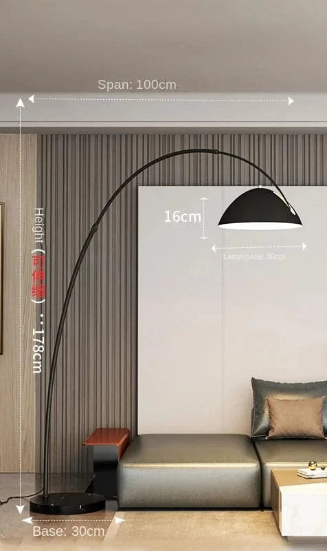 Lampadaire moderne et épuré en fer | Marco Lucetti Si-trompette-noir / Lumière chaude3000K