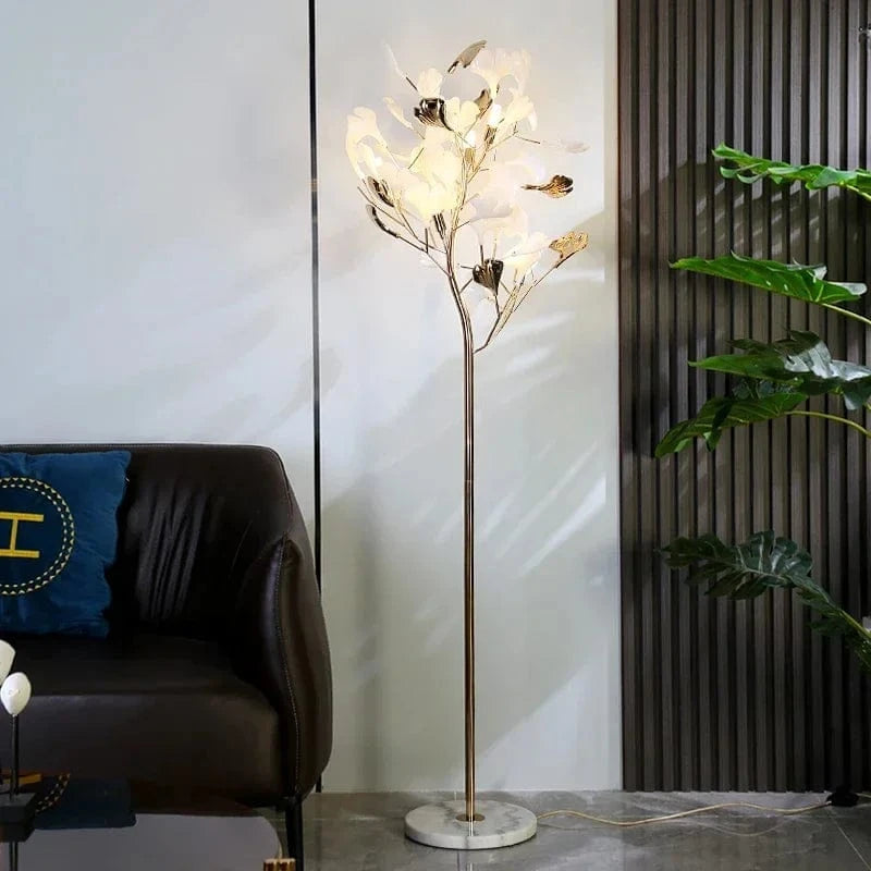Lampadaire moderne nordique LED Ginkgo Flower | Marco Lucetti