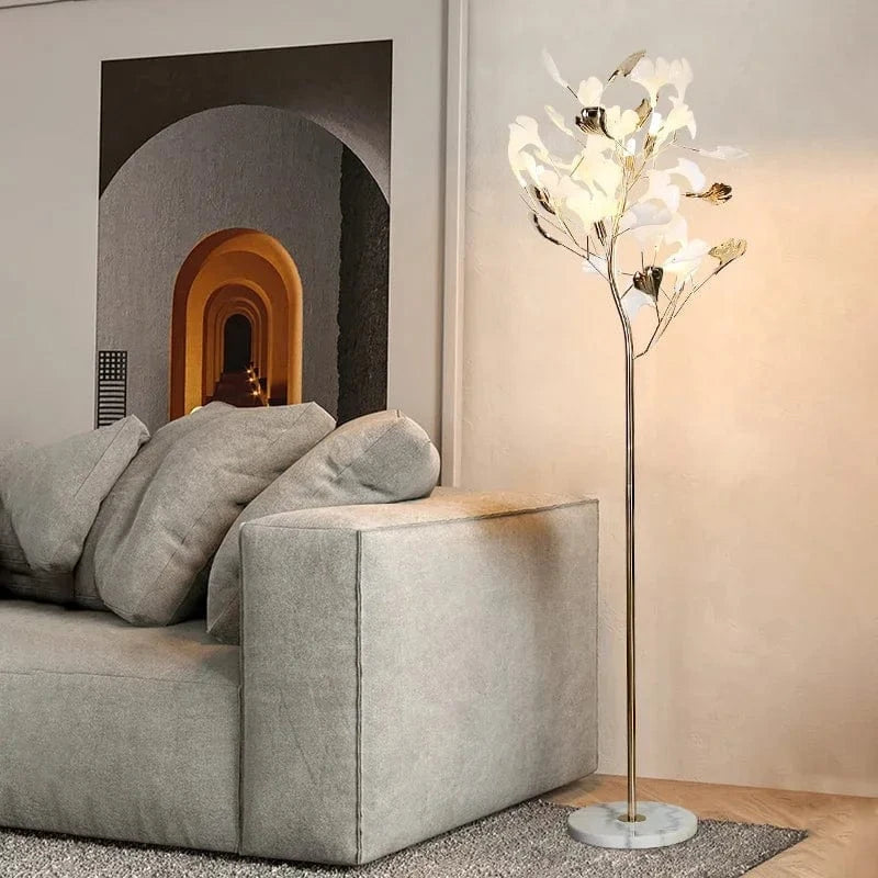 Lampadaire moderne nordique LED Ginkgo Flower | Marco Lucetti
